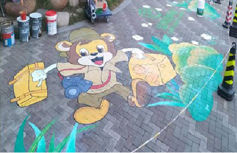 浏阳夏季画地面彩绘会遇到的问题