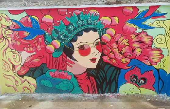 浏阳墙体彩绘-网红墙