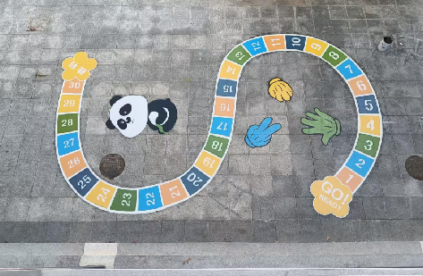 浏阳地面游戏彩绘