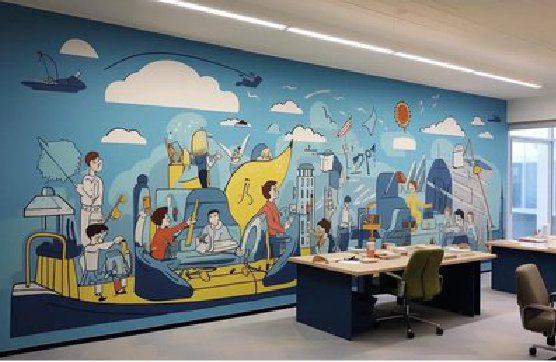 浏阳办公室墙绘的特点。