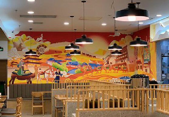 浏阳商业空间彩绘介绍。