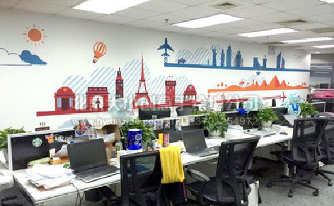 浏阳教你设计办公室墙绘的方法。