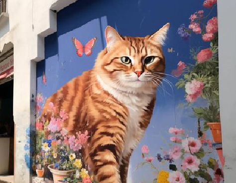 浏阳自己绘制有个性的手绘墙