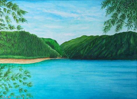 浏阳在墙绘中，如何绘画绿水青山？