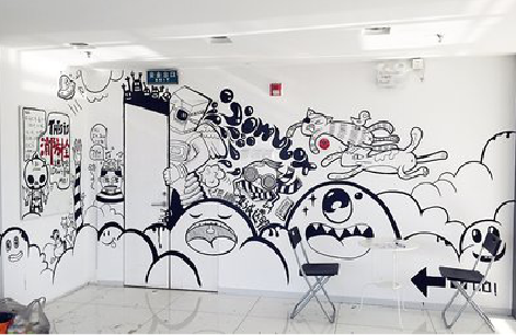 浏阳手绘墙并非传统涂鸦。